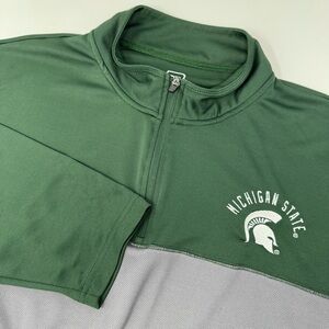 Michigan State‎ Proedge Men’s 2XL Green and Gray Quarter-Zip Pullover